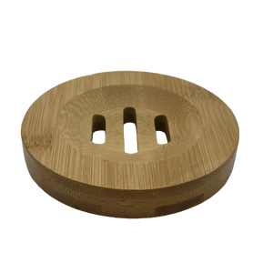 Jabonera de madera circular
