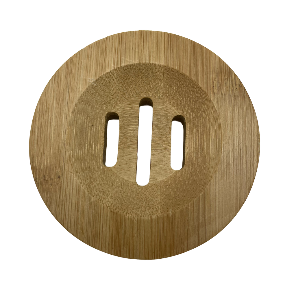 Jabonera de madera circular